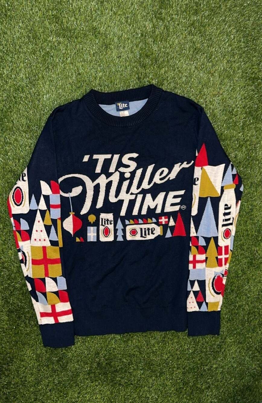 Miller Lite 'Tis Miller Time Ugly Christmas Sweater